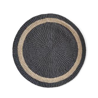 Kintamani Kerek Tengerifű Szőnyeg Fekete-Natúr 150cm