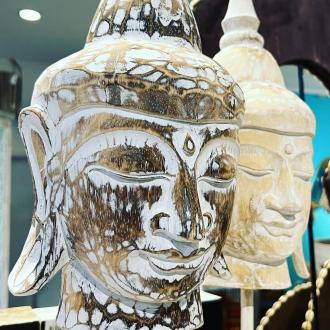 Lempuyang Buddha Fej Dekorációs Szobor - Barna