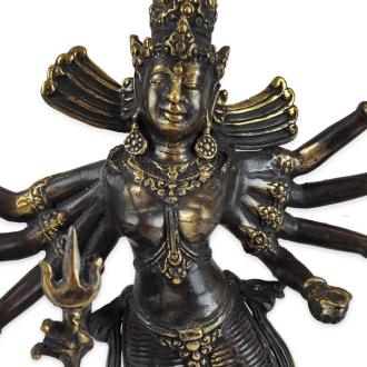 Shiva Tigrisen Bronz Szobor