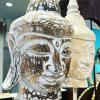 Lempuyang Buddha Fej Dekorációs Szobor - Barna