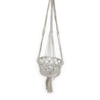 Yogyakarta Macramé Függő Virágtartó - Fehér